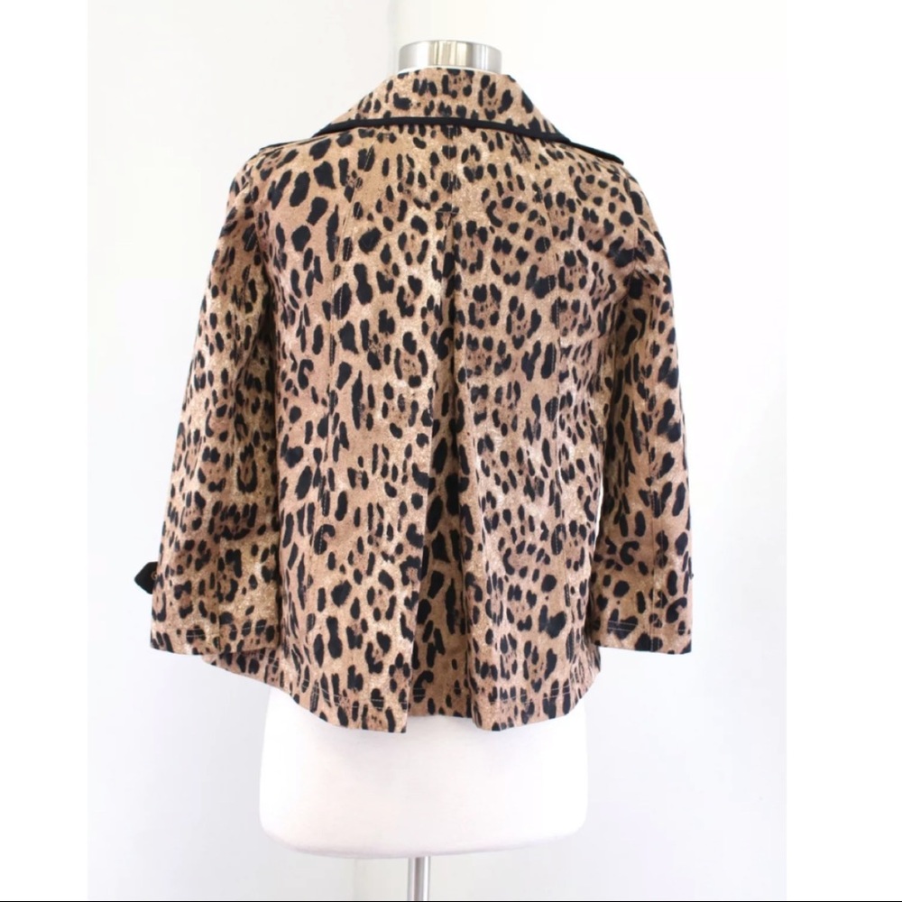 White House Black Market Leopard Swing Jacket - Picture 7 of 9